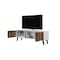 Manhattan Comfort Doyers 62.20 TV Stand, White and Nut Brown 175AMC188 - alternate 9